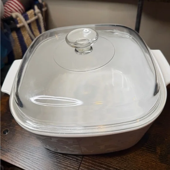 Corning Ware Pastel Bouquet 5 liters Glass Lid Floral Casserole Dish